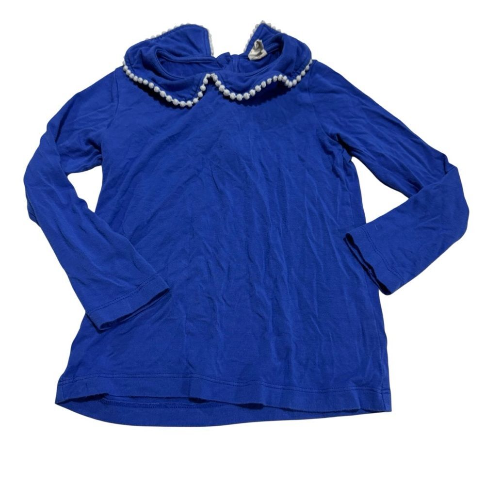 Kate Quinn Bamboo Blue Peter Pan Collar Long Sleeve T-Shirt